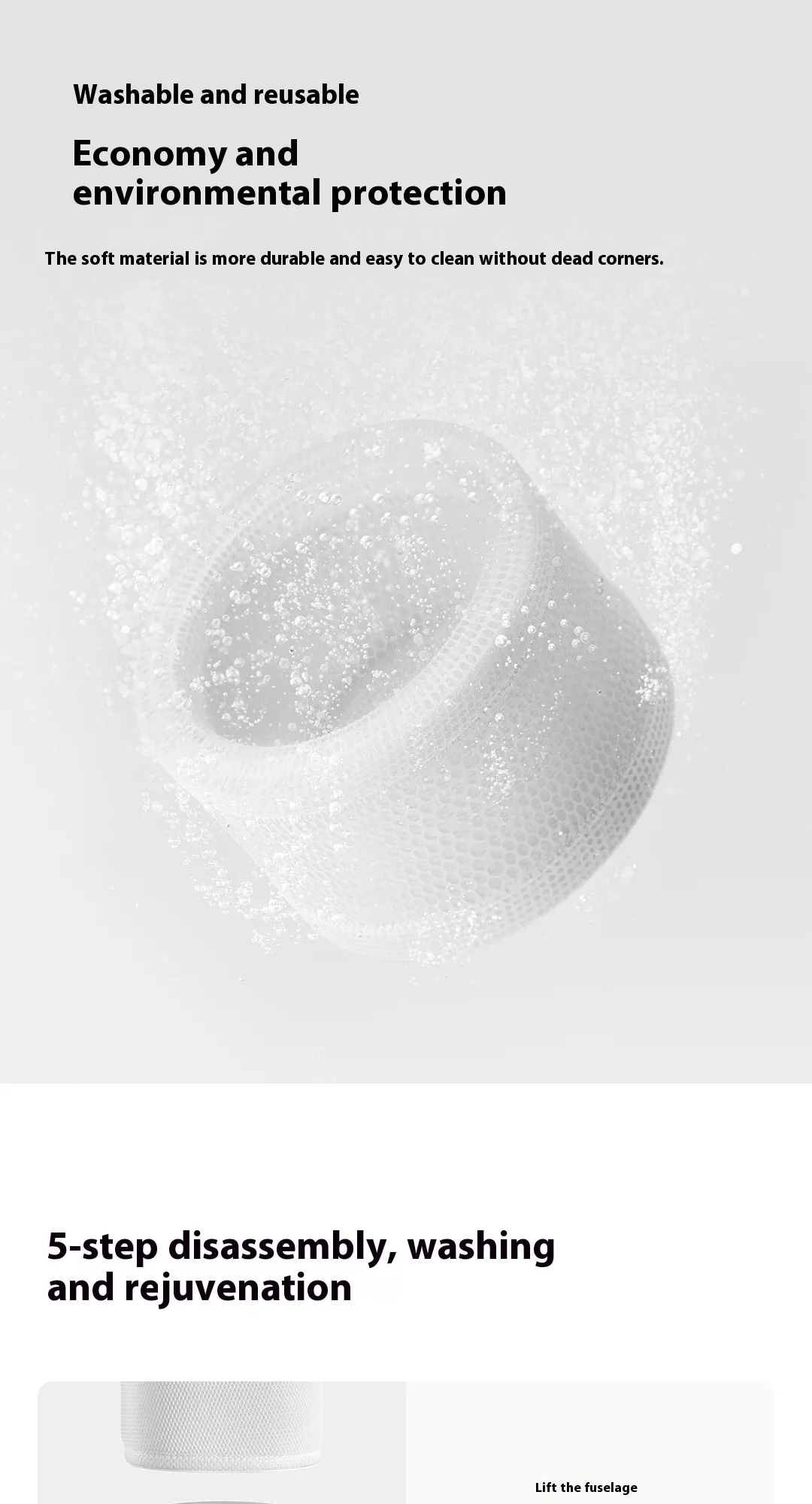 Xiaomi MIJIA Air Purifier 3 (800) Filter 3D Mesh Structure Promotes Rapid Humidification Washable Mist-Free Humidifier 3 Filter Cartridge