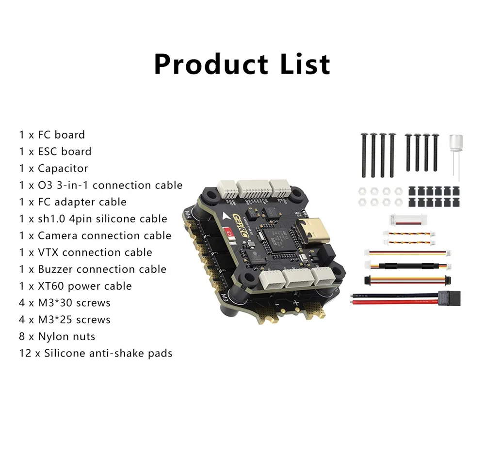 30.5×30.5mm GEPRC TAKER F745 BT Flight Controller with H60_BLS 60A 4IN1 ESC 5V 12V BEC Output 8Bit STACK for FPV Racing Drones