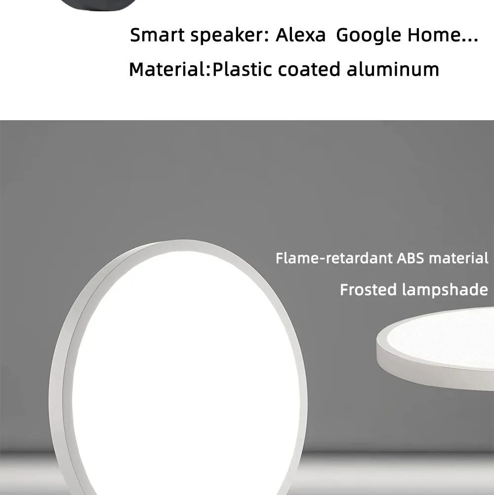 LIXINCORDA 24W WIFI Smart Ceiling Lamp Bluetooth RGBCW Colorful 1920lm Bedroom Lamp Works With Tuya Alexa Google