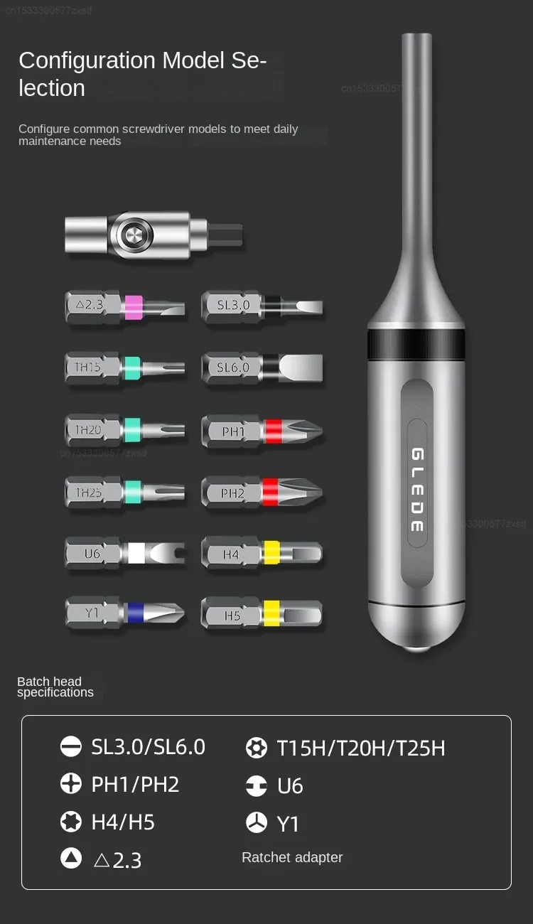 13-in-1 L1005-A Metal Ratchet Screwdriver Set Magnetic Bits Ergonomic Handle CRV Material Portable Maintenance Tools