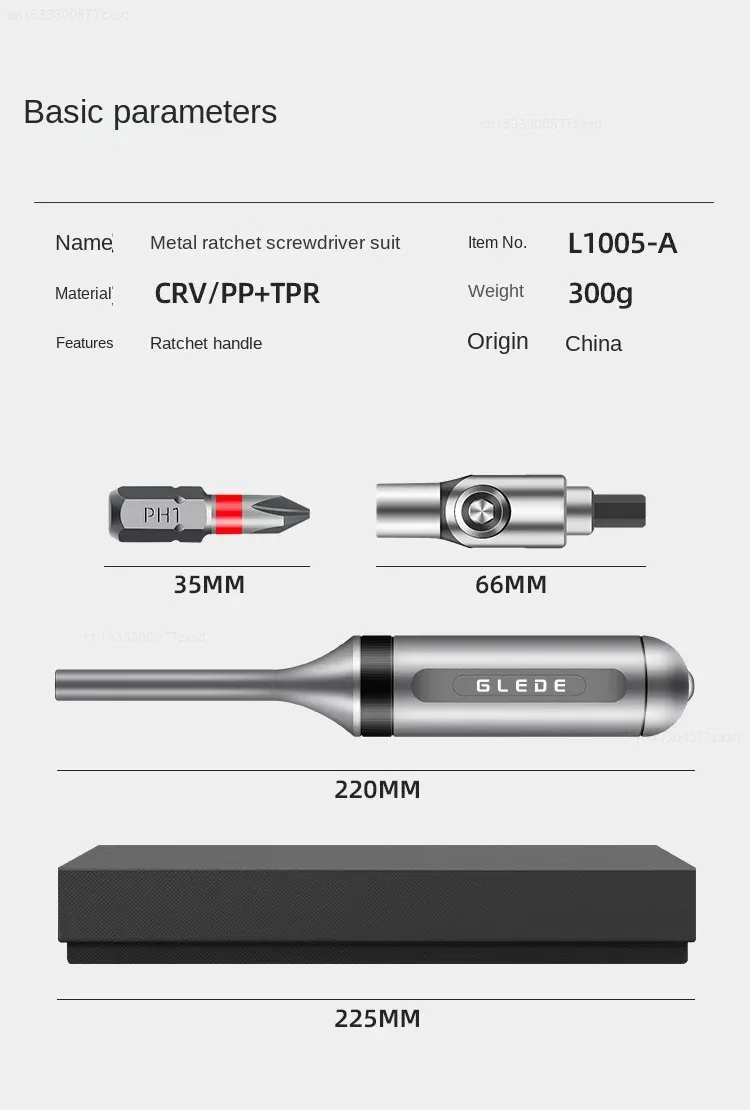 13-in-1 L1005-A Metal Ratchet Screwdriver Set Magnetic Bits Ergonomic Handle CRV Material Portable Maintenance Tools