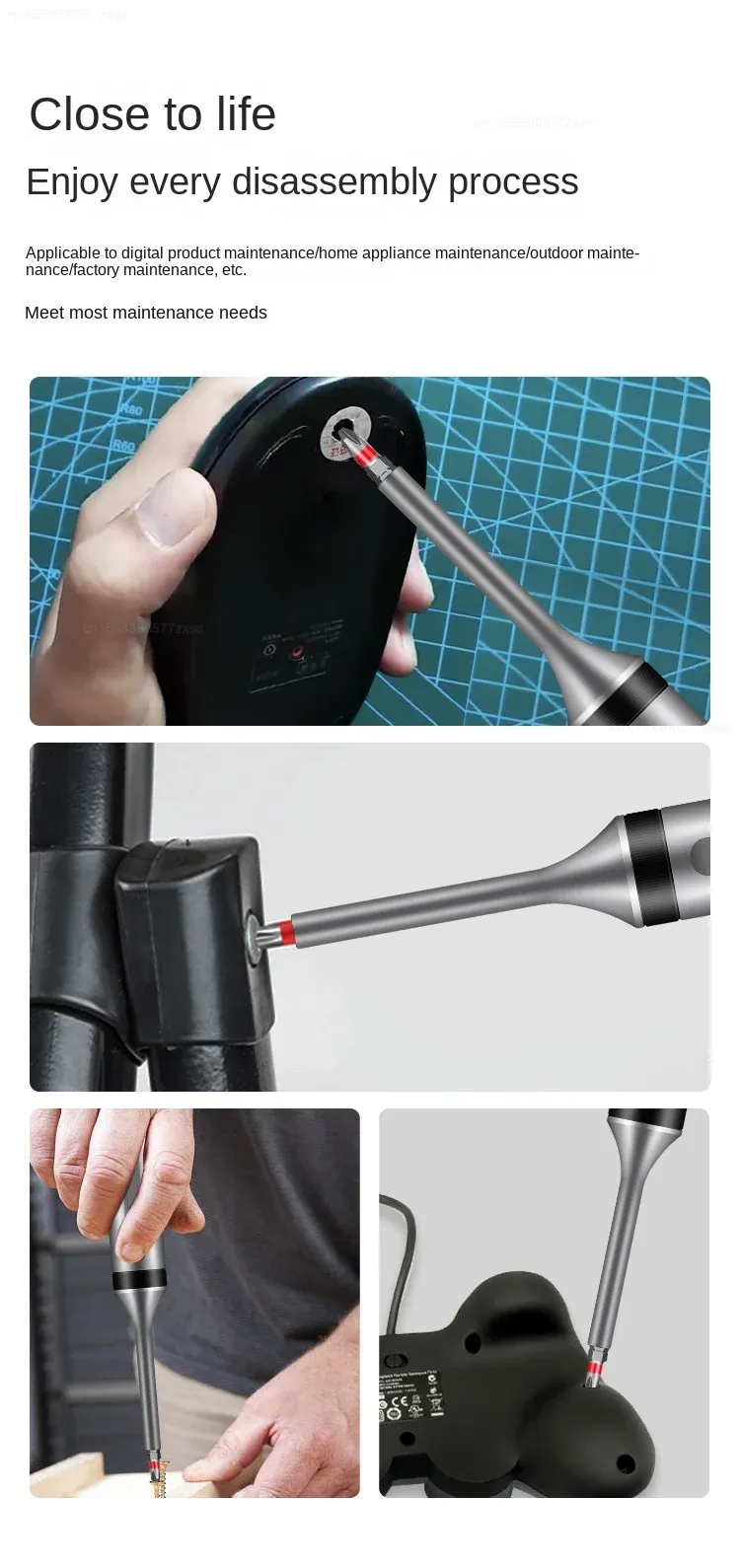 13-in-1 L1005-A Metal Ratchet Screwdriver Set Magnetic Bits Ergonomic Handle CRV Material Portable Maintenance Tools