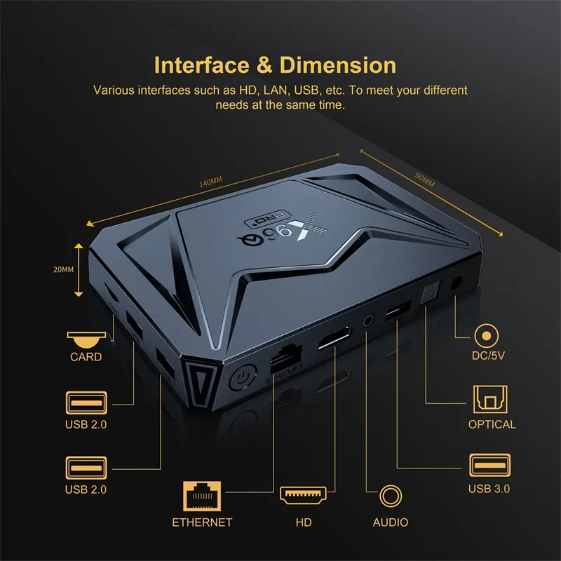 X96Q Pro+ 2+16G Android 14.0 TV Box Allwinner H728 8K Video Decoding BT5.X WIFI6 1000M LAN Home Theatre USB3.0 HD 3.5mm Audio Set Top Box with Remote Control X96Q Pro+ 2+16G Android 14.0 TV Box Allwinner H728 8K Video Decoding BT5.X WIFI6 1000M LAN Home Theatre USB3.0 HD 3.5mm Audio Set Top Box with Remote Control