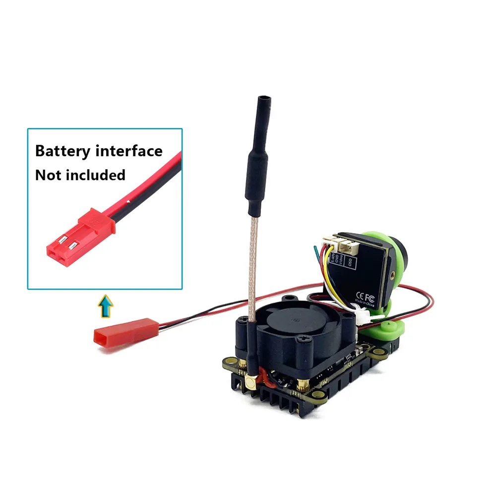 EWRF 5.8G 48CH 300/600/1000mW Adjustable CMOS 1200TVL VTX Camera Support 2-4S Power Suitable for RC Models