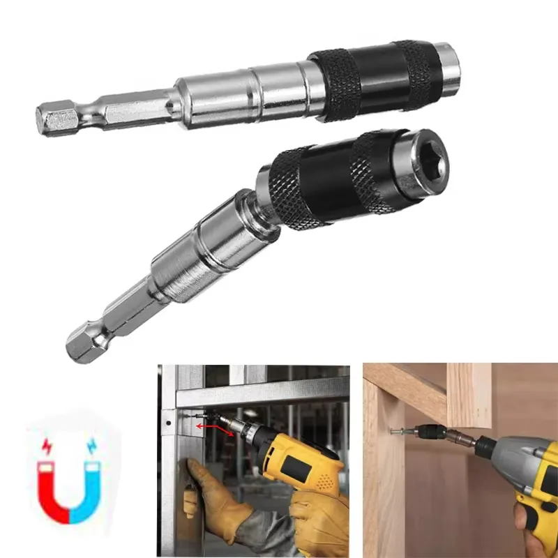 Magnetic Hex Ring Screwdriver Bit 1/4 Quick Change Holder Extension Rod High-Quality Construction Versatile for Drilling Fastening Guiding Screws Magnetic Hex Ring Screwdriver Bit 1/4 Quick Change Holder Extension Rod High-Quality Construction Versatile for Drilling Fastening Guiding Screws