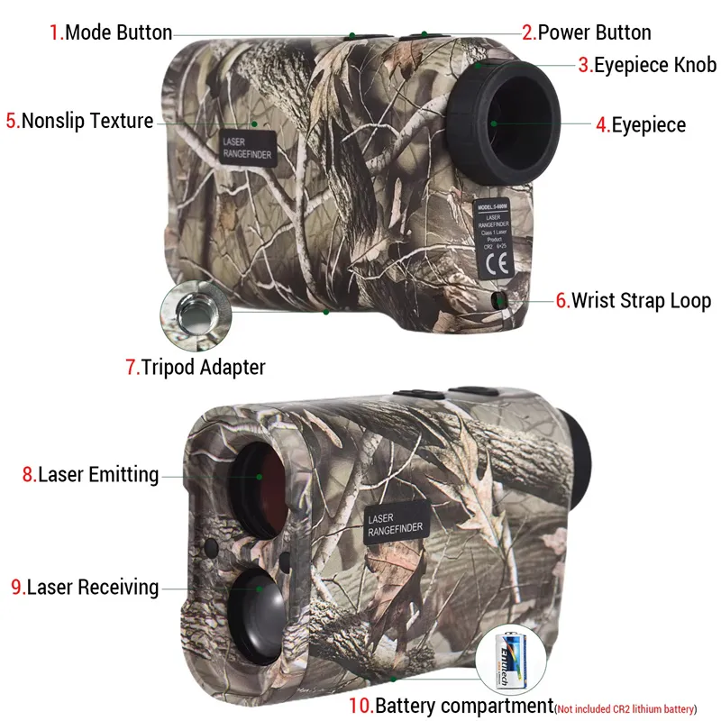 IPRee 600m Digital Golf Laser Rangefinder, Hunting with Height and Angle Measurement Monocular Telescope