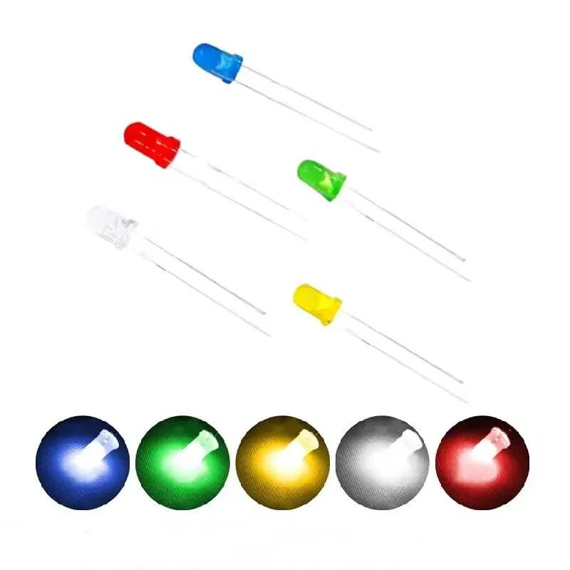 1000PCS 5 Colors 5mm LED Lamp Bead Bubble LED F5 Red Green Yellow Blue White Straight Into The Whole Pack F5 LED 1000PCS 5 Colors 5mm LED Lamp Bead Bubble LED F5 Red Green Yellow Blue White Straight Into The Whole Pack F5 LED