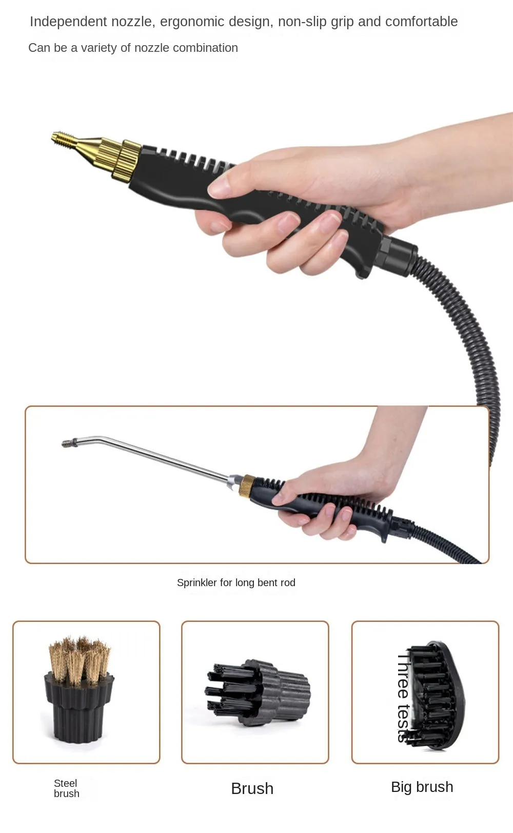 2500W High-Temperature High-Pressure Steam Cleaner 230V 901ml Capacity 4 Temperature Levels ABS Base for Kitchen Air Conditioner Cleaning 2500W High-Temperature High-Pressure Steam Cleaner 230V 901ml Capacity 4 Temperature Levels ABS Base for Kitchen Air Conditioner Cleaning