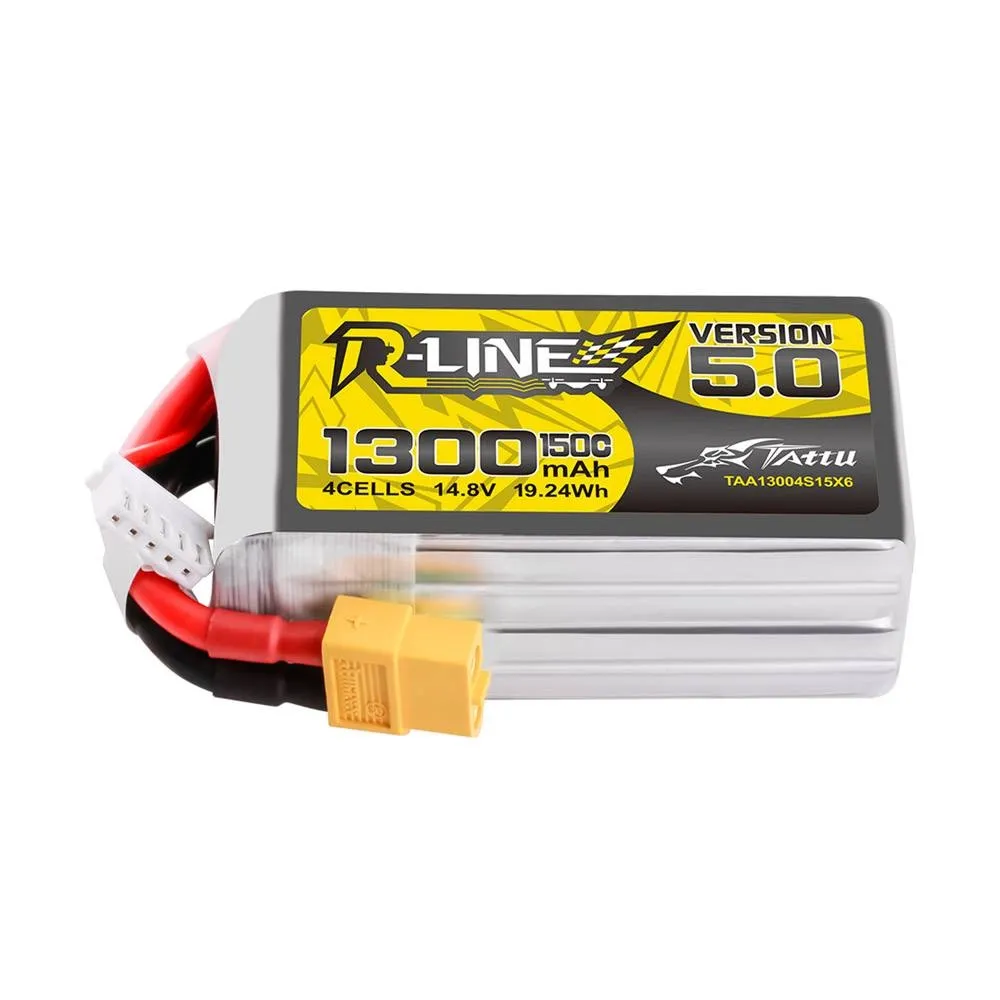 TATTU R-Line Version 5.0 14.8V 1300mAh 150C 4S LiPo Battery XT60 for RC Drone