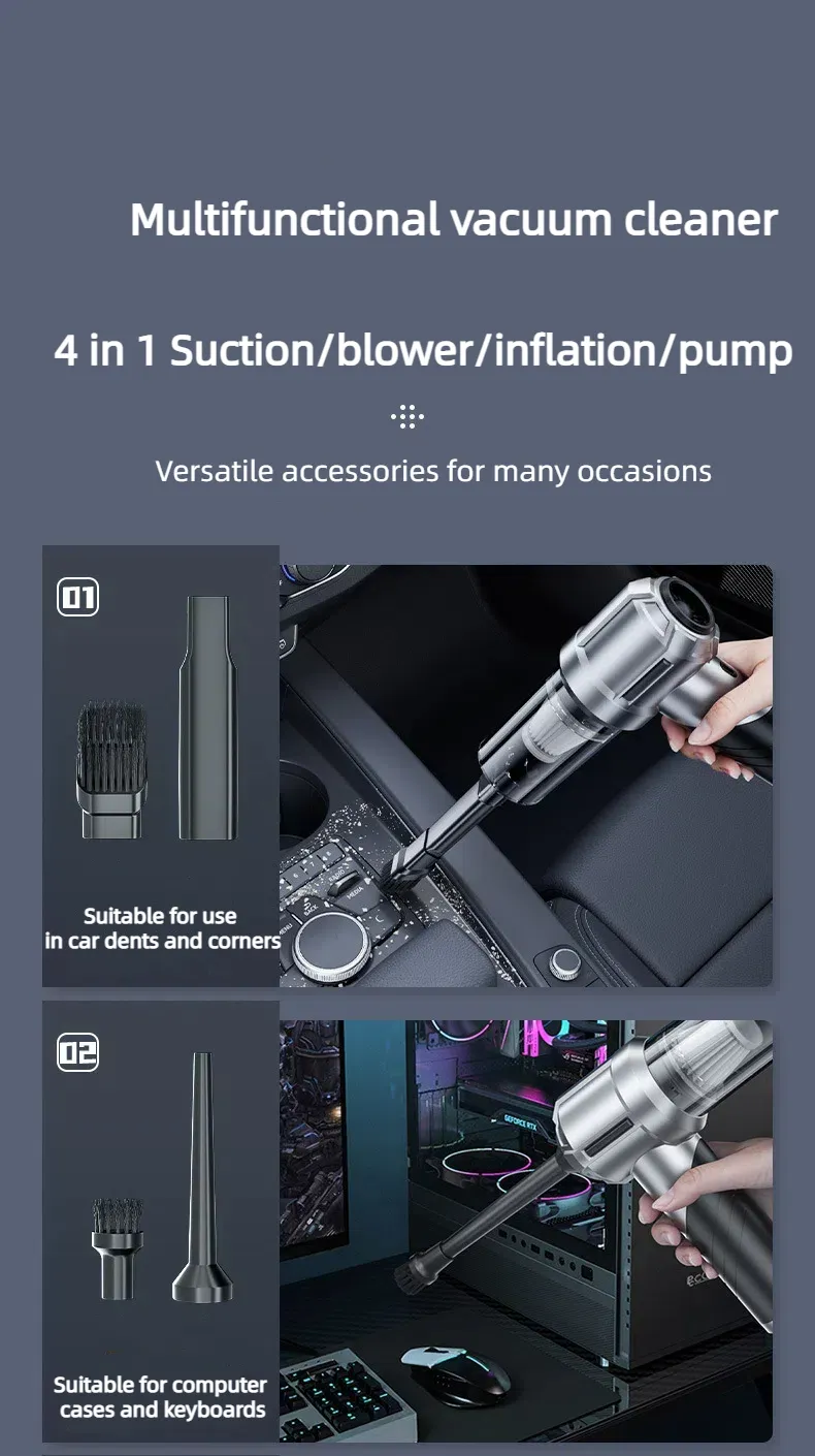 Suitu 16000Pa Powerful Foldable Cordless Brushless Vacuum Cleaner For Home Car 100W Rechargeable Mini Handheld Desktop Vacuum Collector