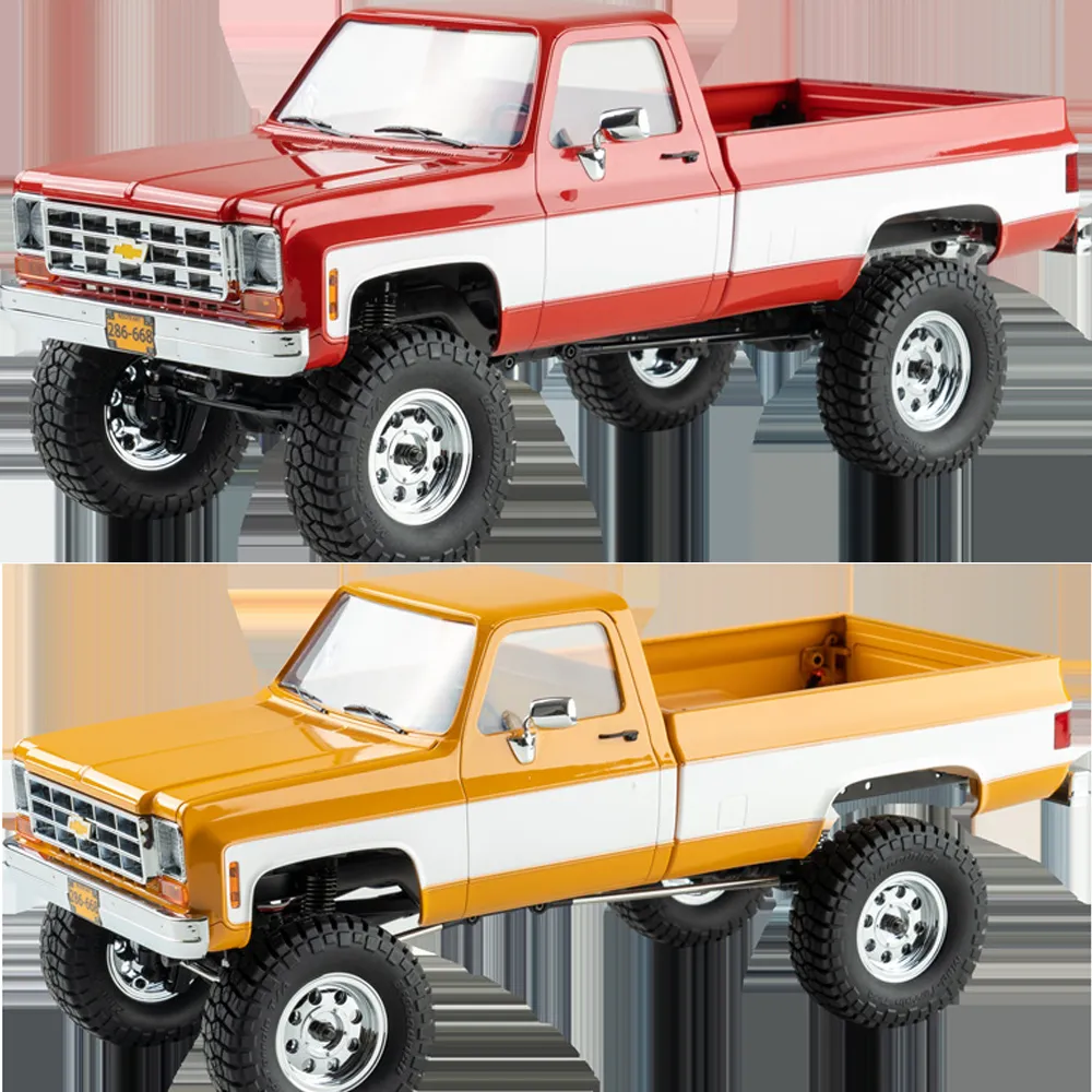 FMS FCX18 Chevrolet K10 RTR 1/18 2.4G 4WD RC Car Rock Crawler Two Speed LED Light Pickup Off Road Climbing Truck Vehicles Models Remote Control Toys