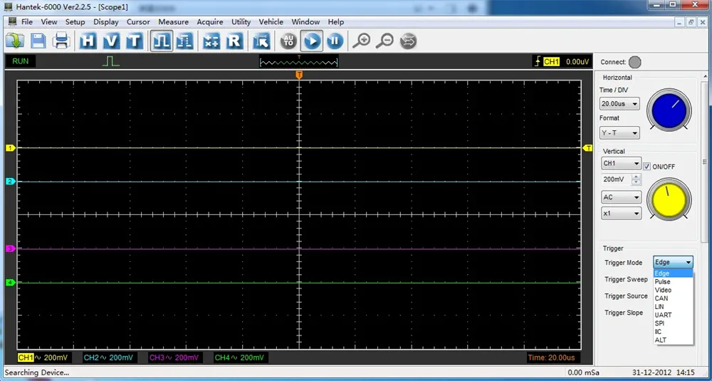 Hantek 6074BE Digital Storage Oscilloscope 4 Channels 70MHz Bandwidth USB Powered