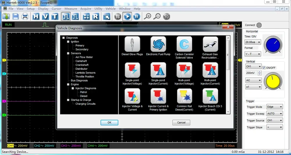 Hantek 6074BE Digital Storage Oscilloscope 4 Channels 70MHz Bandwidth USB Powered
