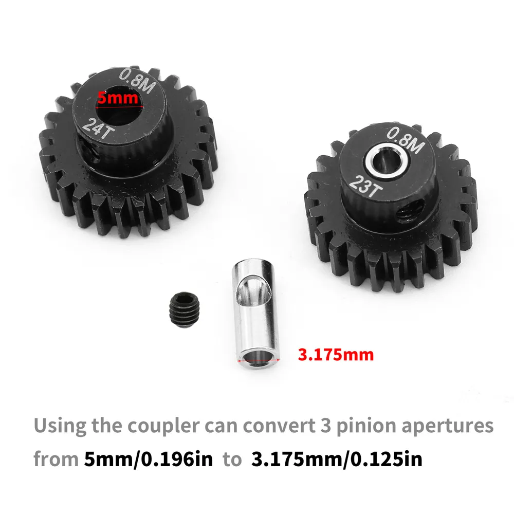 Short Truck Climbing Model RC Car Hardened Steel Gear 0.8 Module 5MM Inner Diameter Motor Gear Set Parts