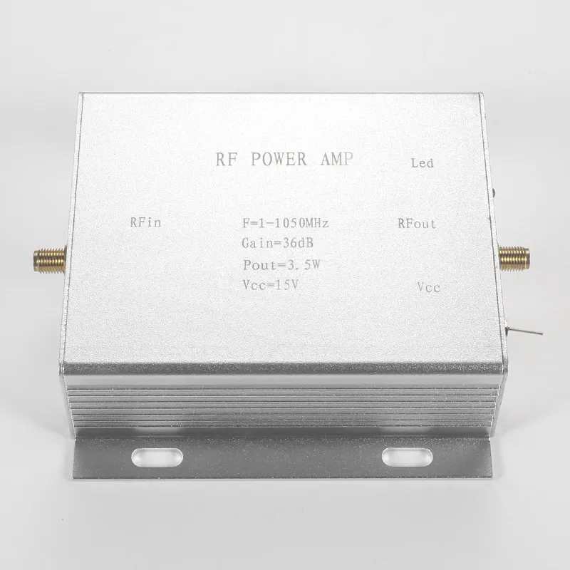 1-1050MHz RF Linear Power Amplifier 3.5W 12-18V 32-36dB Gain SMA Connector Class A for DTMB Signal Boosting