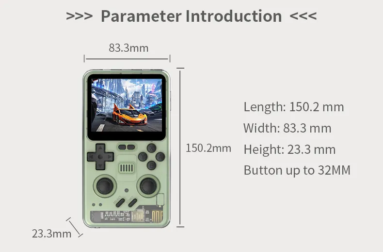 POWKIDDY RGB20 PRO 64G Handheld Gaming Console 3.2 Inch 1024*768 IPS Screen 5000+ Games Built-in 2.4G WiFi+bluetooth Support HD TV Output 3.5mm Earphone Video Game Player Console Open Source Systems