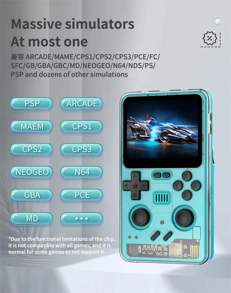 POWKIDDY RGB20 PRO 64G Handheld Gaming Console 3.2 Inch 1024*768 IPS Screen 5000+ Games Built-in 2.4G WiFi+bluetooth Support HD TV Output 3.5mm Earphone Video Game Player Console Open Source Systems