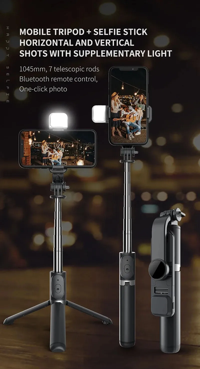 Q02S bluetooth Selfie Stick with Fill Light Longer Length Universal Phone Holder for Live Streaming Q02S bluetooth Selfie Stick with Fill Light Longer Length Universal Phone Holder for Live Streaming