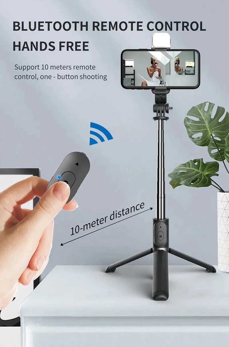 Q02S bluetooth Selfie Stick with Fill Light Longer Length Universal Phone Holder for Live Streaming Q02S bluetooth Selfie Stick with Fill Light Longer Length Universal Phone Holder for Live Streaming