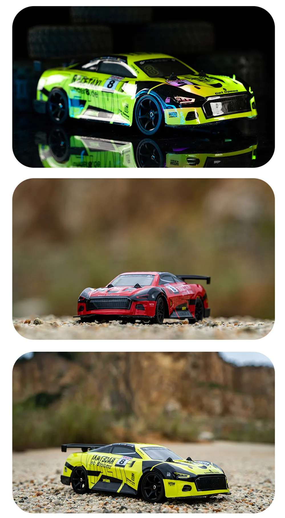 JJRC Q165 1/18 2.4G 4WD Dual Motor with LED Lights Super GT Sport Racing Drift RC Car RC Vehicles Model RTR Child Toys