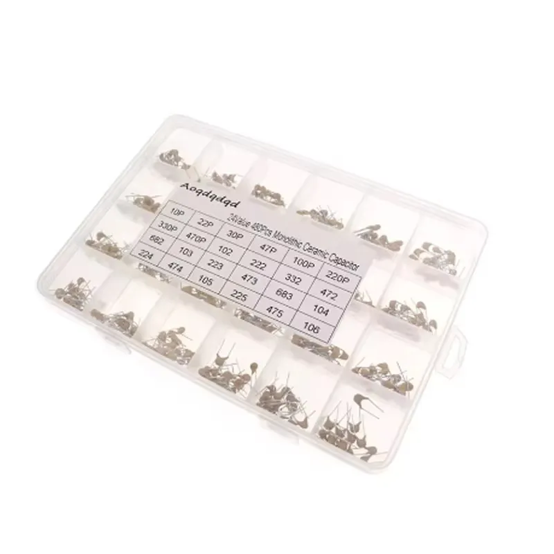 480pcs Monolithic Ceramic Capacitor Assortment Kit 10pF-10uF 50V Fixed Capacitors High Temperature ±10% Tolerance Ideal for Electronics Projects and Repairs 480pcs Monolithic Ceramic Capacitor Assortment Kit 10pF-10uF 50V Fixed Capacitors High Temperature ±10% Tolerance Ideal for Electronics Projects and Repairs