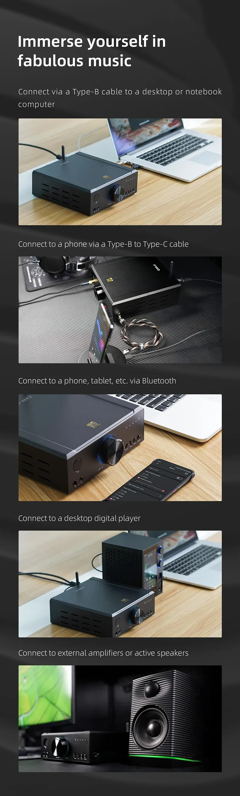 FiiO K9AKM Desktop HiFi Audio Decoder Headphone Amplifier bluetooth AK4199EQ+AK4499EX THX AAA 788+ LDAC aptXs DSD512 for PC Phone