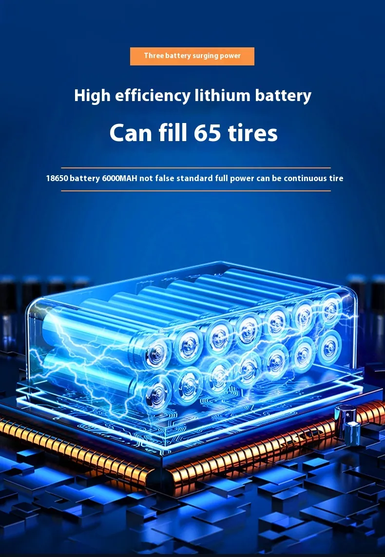 150Psi Portable Smart Electric Air Pump Power Bank Preset Tire Pressure 6000mAh Cordless Dual Digital Display Air Compressor