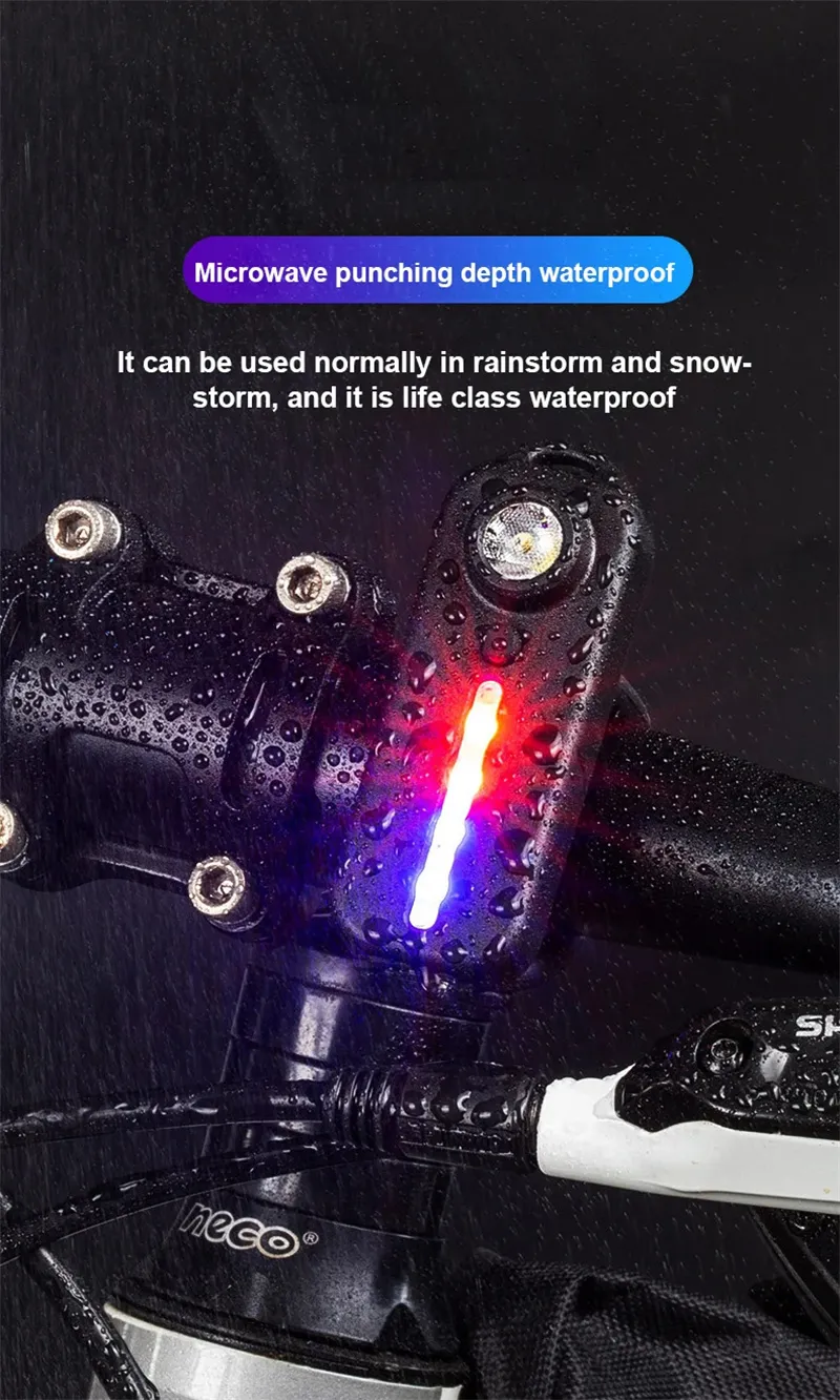 Bikight LED Red Blue Caution Emergency Police Clip Light USB Rechargeable Shoulder Flashing Warning Safety Torch Bicycle Tail Lamp