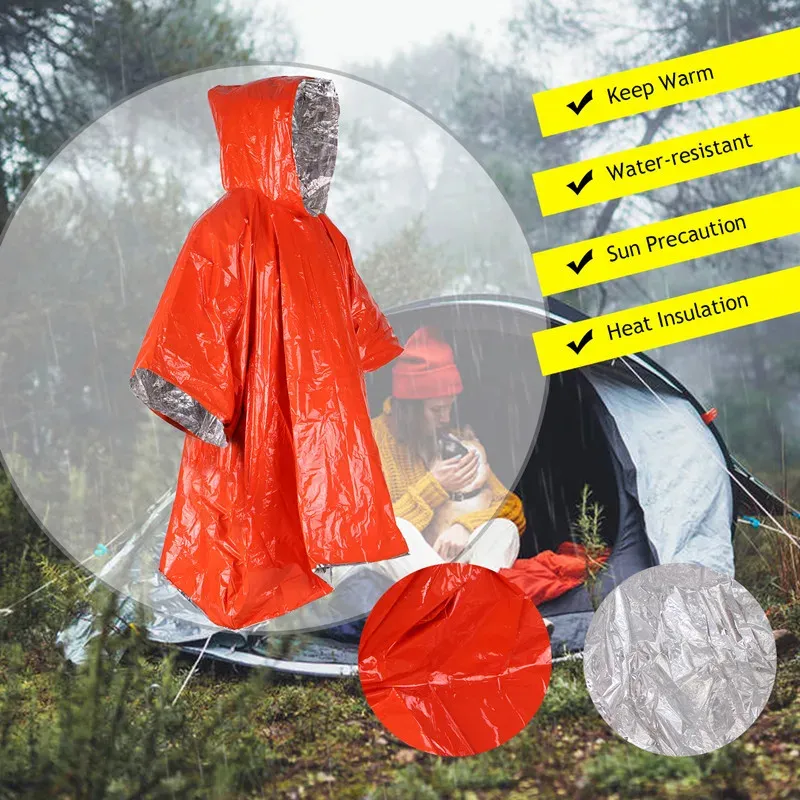 IPRee Outdoor First Aid Raincoat Camping Survival Blanket Desert Emergency Insulation Warm Equipment Body Protection