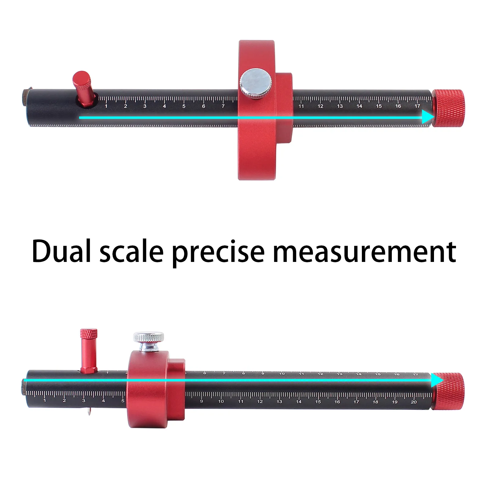 Wheel Marking Gauge Aluminum Alloy Scribe Tool Parallel Line Drawing Mortise Scribing for Woodworking Projects