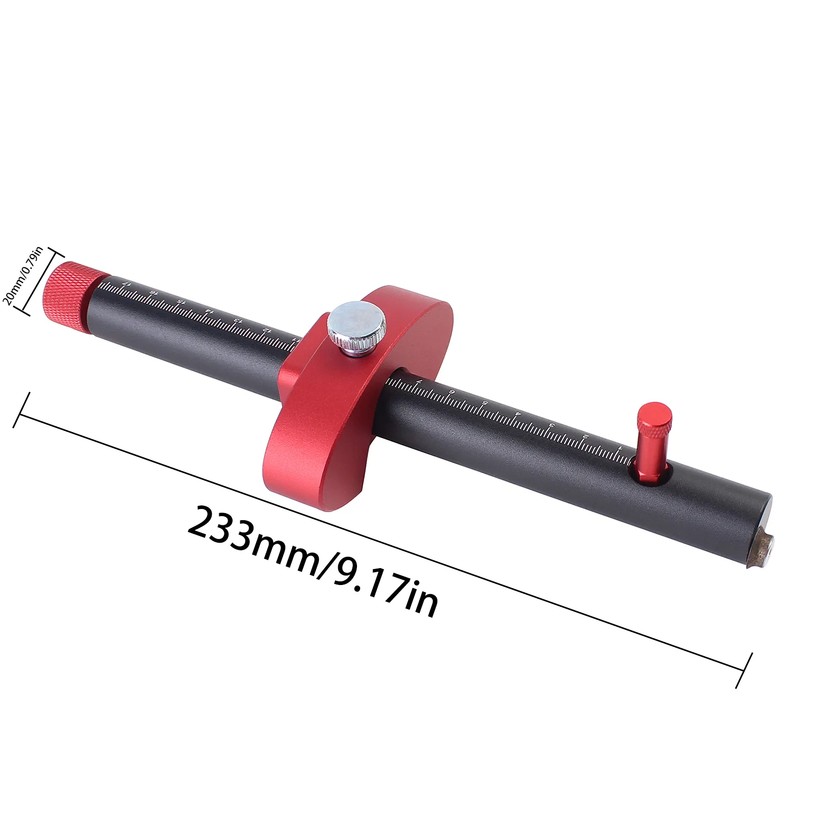 Wheel Marking Gauge Aluminum Alloy Scribe Tool Parallel Line Drawing Mortise Scribing for Woodworking Projects