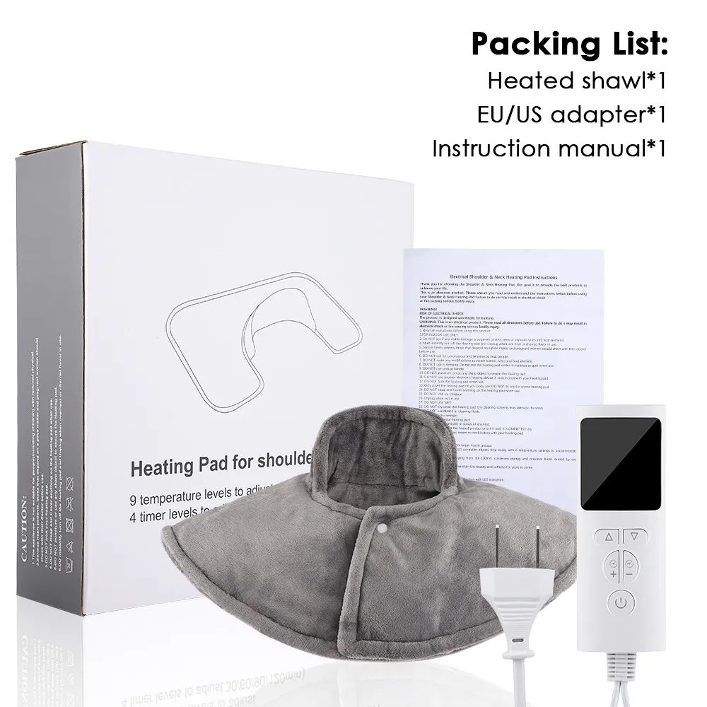 9-Speed Temperature Adjustment 4-Speed Timed Heating Shawl Office And Home Warming And Muscle Relief Heating Shawl
