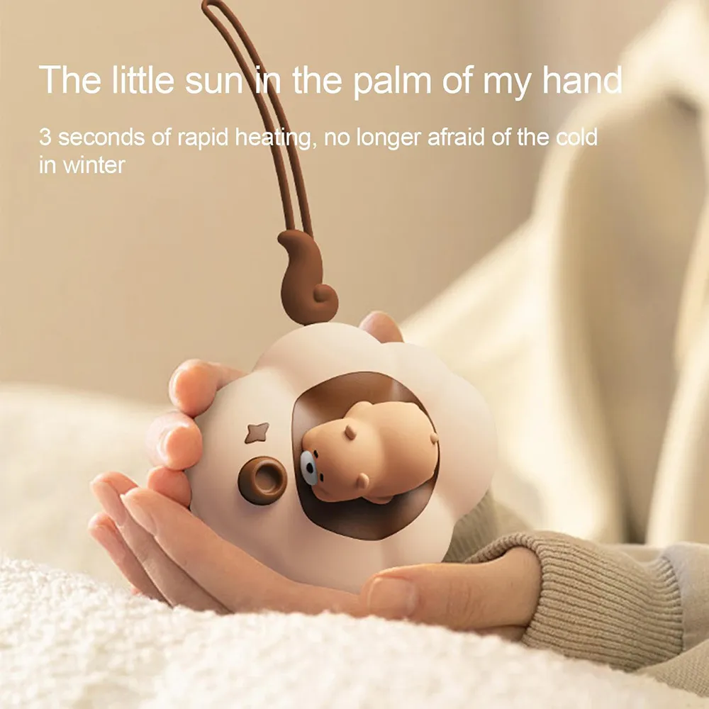 2 In 1 Pocket Hand Warmer Cute Animal Shape Silicone Heated Hand Warmers USB Rechargeable Hand Warmers with 2 Heat Modes