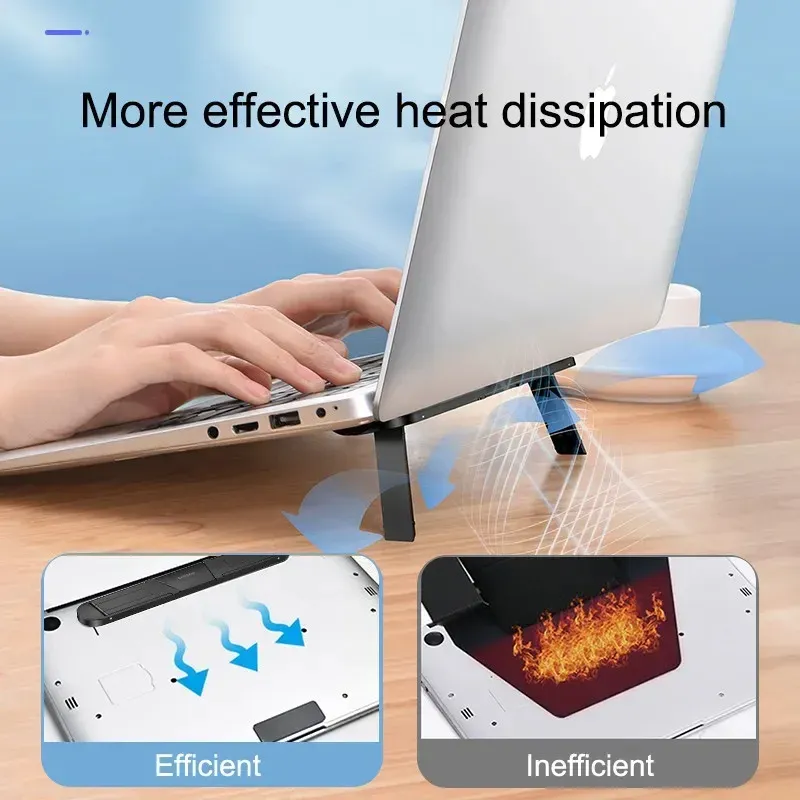 Oatsbasf Foldable Laptop Stand Holder for iPad Macbook Pro Air Xiaomi Notebook Tablet Cooler Laptop Riser Stand Computer Support Bracket