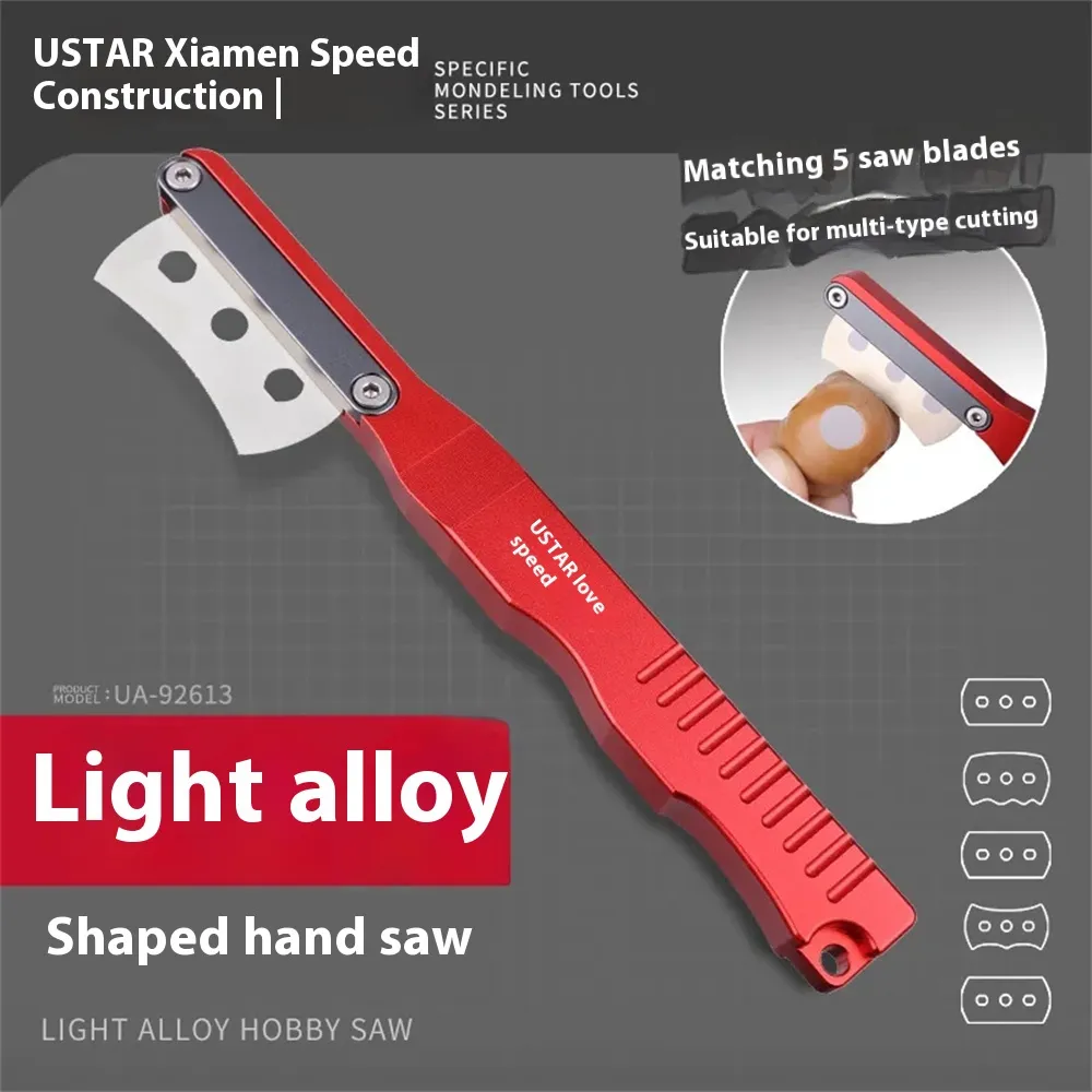 Light Alloy Shaped Hand Saw With 5 Special-Shaped Saw Blades For Assembly Gundam Model Hobby Building Making Tools DIY