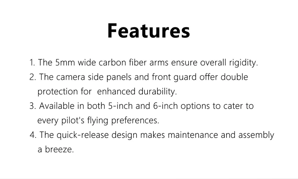 GEPRC Vapor-X 5 Inch/ 6 Inch Carbon Fiber Frame Kit & Frame Arm for RC FPV Racing Drone