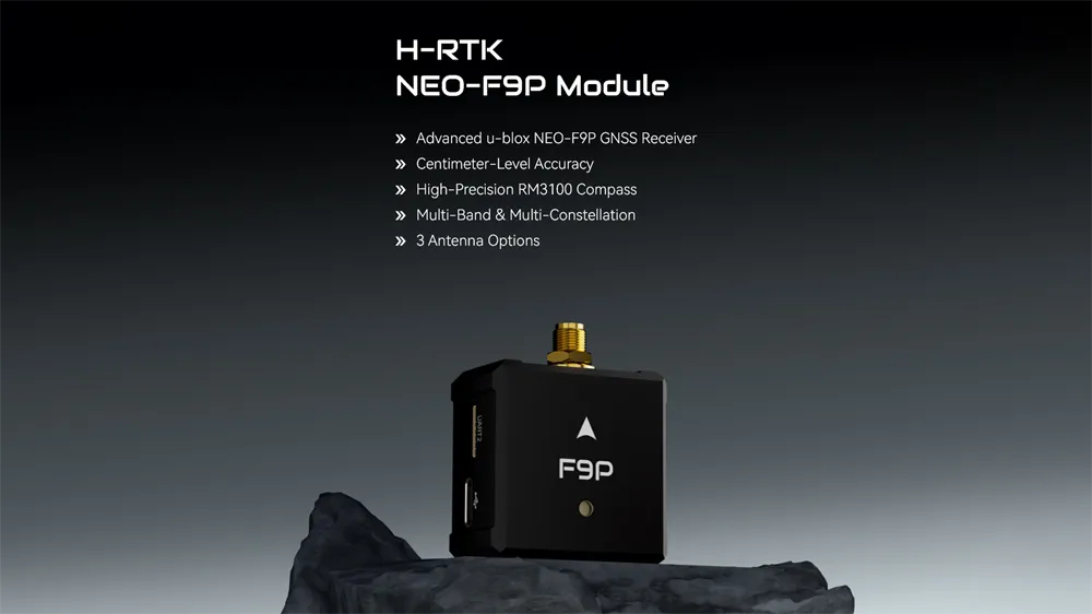 Holybro H-RTK NEO-F9P GPS Integrated GNSS Receiver RM3100 Compass for Base Station / Fixed Wing / Multi-Copter