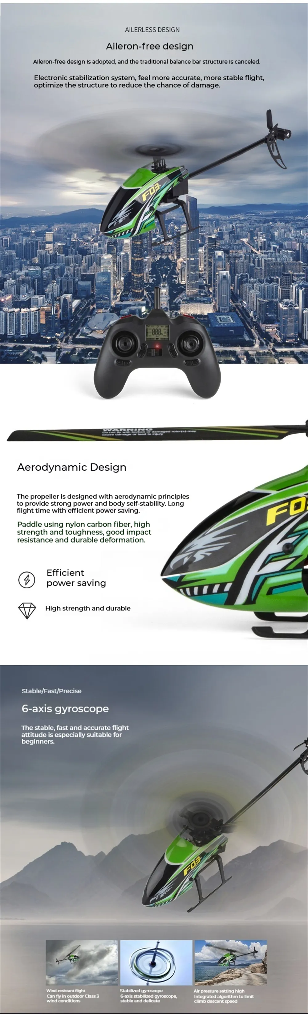 KOOTAI F03 2.4G 4CH 6-Axis Gyro Altitude Hold RC Helicopter RTF