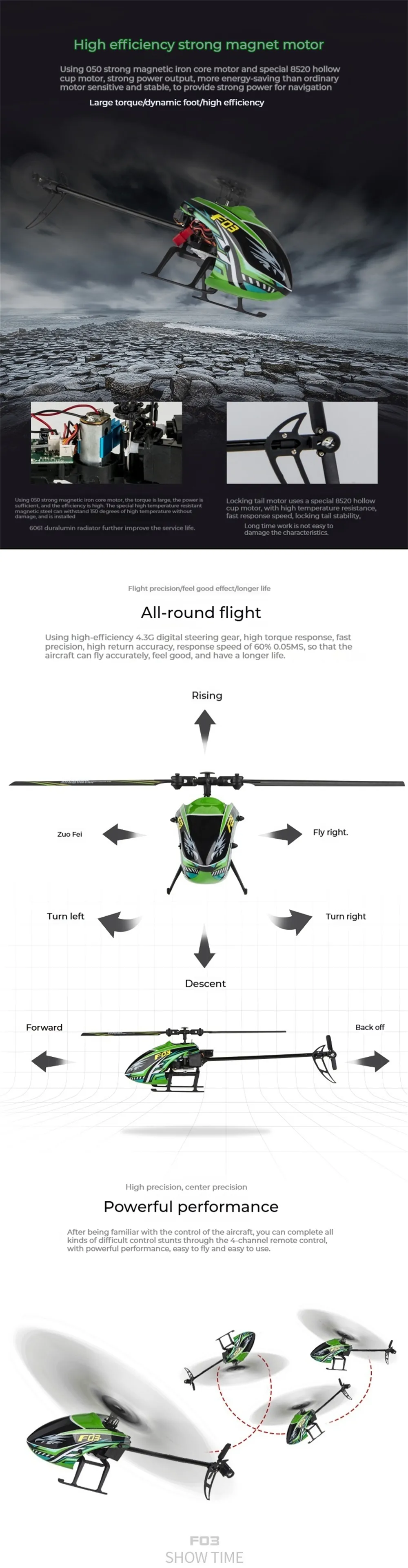 KOOTAI F03 2.4G 4CH 6-Axis Gyro Altitude Hold RC Helicopter RTF