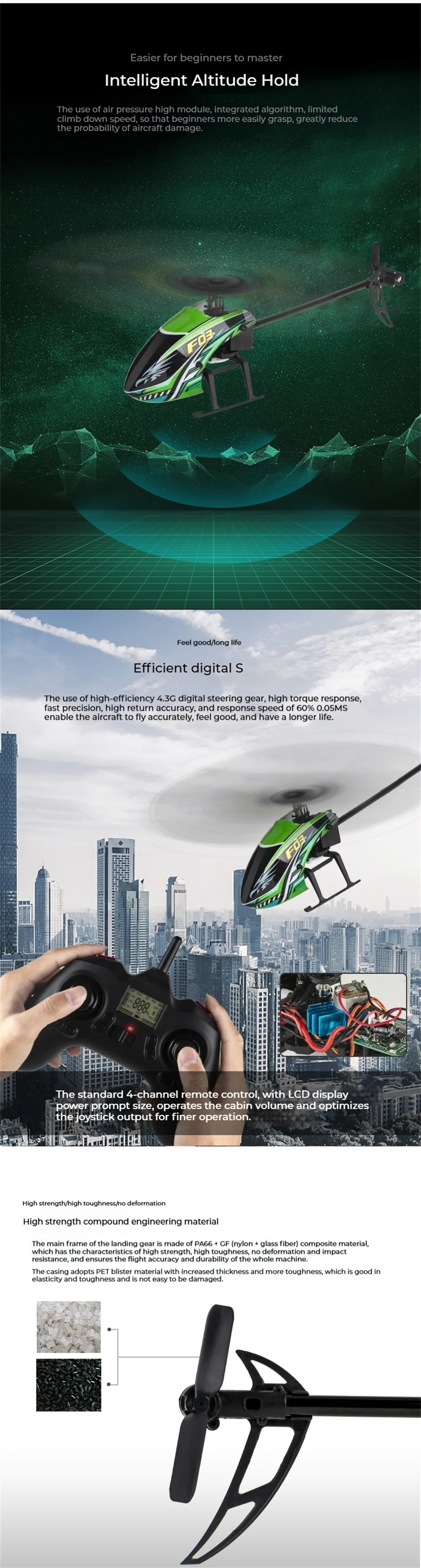 KOOTAI F03 2.4G 4CH 6-Axis Gyro Altitude Hold RC Helicopter RTF