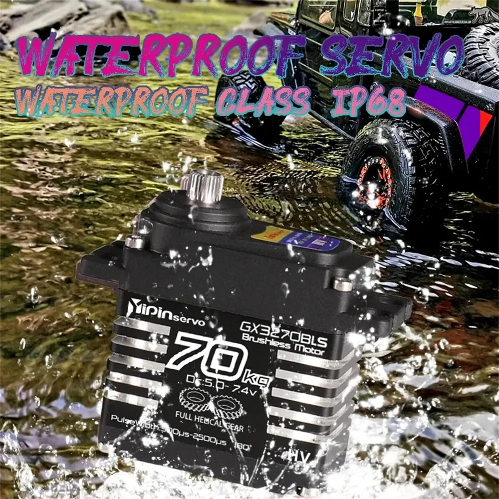 YIPINSERVO GX3270BLS 25T 180¡ã/270¡ã 70 кг Высокий крутящий момент Магнитная индукция IP68 Водонепроницаемый цифровой сервопривод для 1/8 1/10 RC Ca YIPINSERVO GX3270BLS 25T 180¡ã/270¡ã 70 кг Высокий крутящий момент Магнитная индукция IP68 Водонепроницаемый цифровой сервопривод для 1/8 1/10 RC Ca