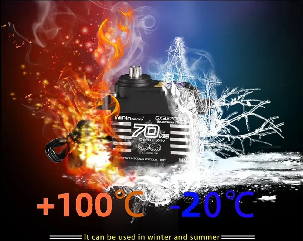 YIPINSERVO GX3270BLS 25T 180¡ã/270¡ã 70 кг Высокий крутящий момент Магнитная индукция IP68 Водонепроницаемый цифровой сервопривод для 1/8 1/10 RC Ca YIPINSERVO GX3270BLS 25T 180¡ã/270¡ã 70 кг Высокий крутящий момент Магнитная индукция IP68 Водонепроницаемый цифровой сервопривод для 1/8 1/10 RC Ca