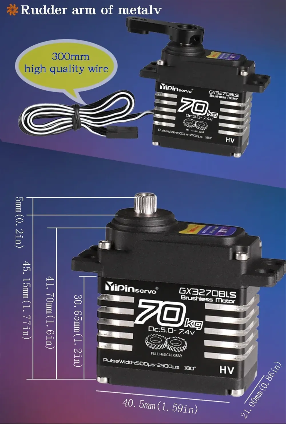 YIPINSERVO GX3270BLS 25T 180¡ã/270¡ã 70 кг Высокий крутящий момент Магнитная индукция IP68 Водонепроницаемый цифровой сервопривод для 1/8 1/10 RC Ca YIPINSERVO GX3270BLS 25T 180¡ã/270¡ã 70 кг Высокий крутящий момент Магнитная индукция IP68 Водонепроницаемый цифровой сервопривод для 1/8 1/10 RC Ca