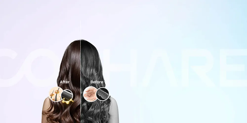 COSHARE HD10E High-Speed Hair Dryer 8 Billion Negative Ions 110,000 RPM Hair Dryer Lightweight Design EU Plug