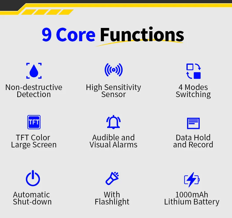 FNIRSI WMT-10 Moisture Meter 2.4 Inch TFT Screen High Precision 0.1% Resolution Rechargeable Battery for Wood Wall Detection FNIRSI WMT-10 Moisture Meter 2.4 Inch TFT Screen High Precision 0.1% Resolution Rechargeable Battery for Wood Wall Detection