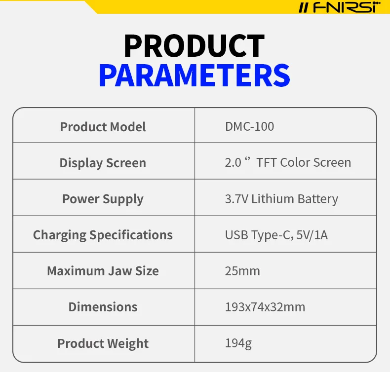 FNIRSI DMC-100 DC AC 600A Current Clamp Meter 10000 Counts Digital Multimeter USB Charger Amperimetric Clamp Electrician Tools FNIRSI DMC-100 DC AC 600A Current Clamp Meter 10000 Counts Digital Multimeter USB Charger Amperimetric Clamp Electrician Tools