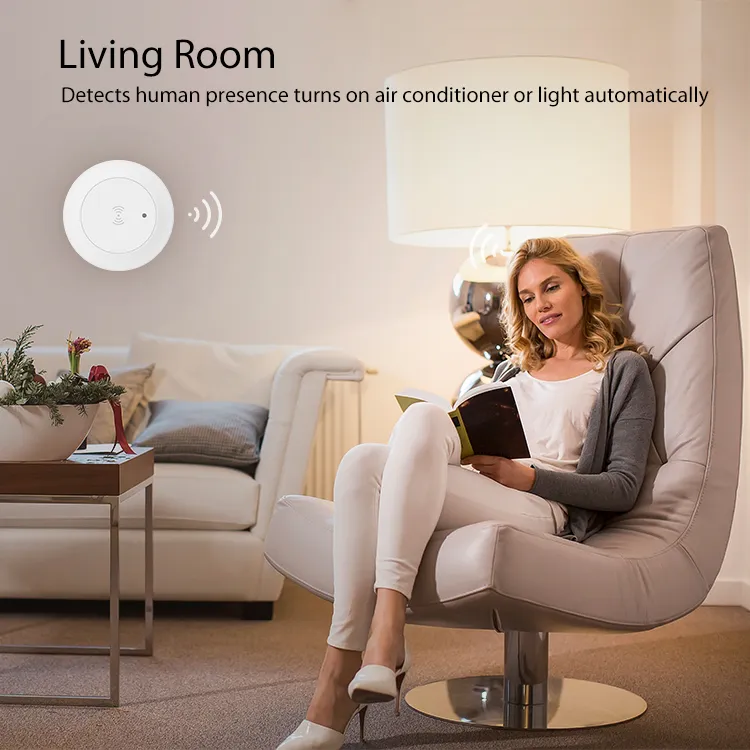 NEO Tuya Zigbe 24G MmWave Radar Smart Human Presence Sensor with Illumination Detector Support Wired Light Switch 95~250V