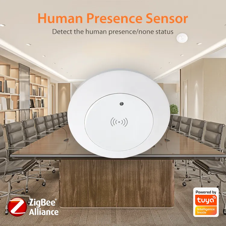 NEO Tuya Zigbe 24G MmWave Radar Smart Human Presence Sensor with Illumination Detector Support Wired Light Switch 95~250V