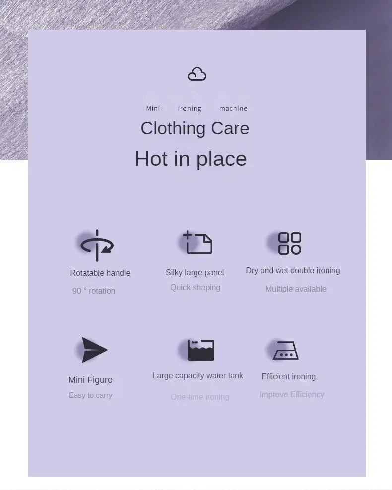 Portable Handheld Clothes Steamer Hanging Ironing Machine Mini Electric Iron Home Travel Wet And Dry Ironing Machine Steam Machine Dormitory