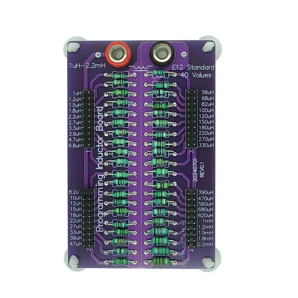 Scheda induttore programmabile standard E12 da 1uH a 2,2mH a 40 valori